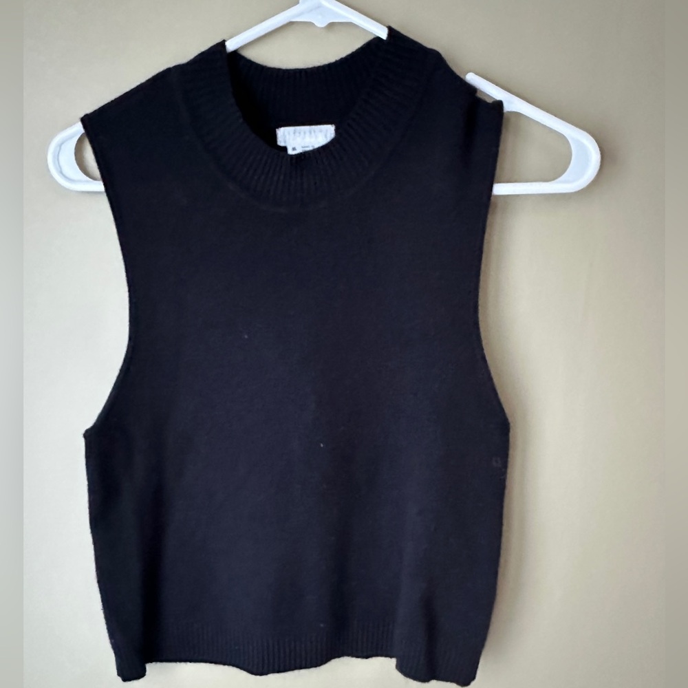 Urban Outfitters Cooperative  Sleeveless Knit Black Turtleneck Sweater Vest
